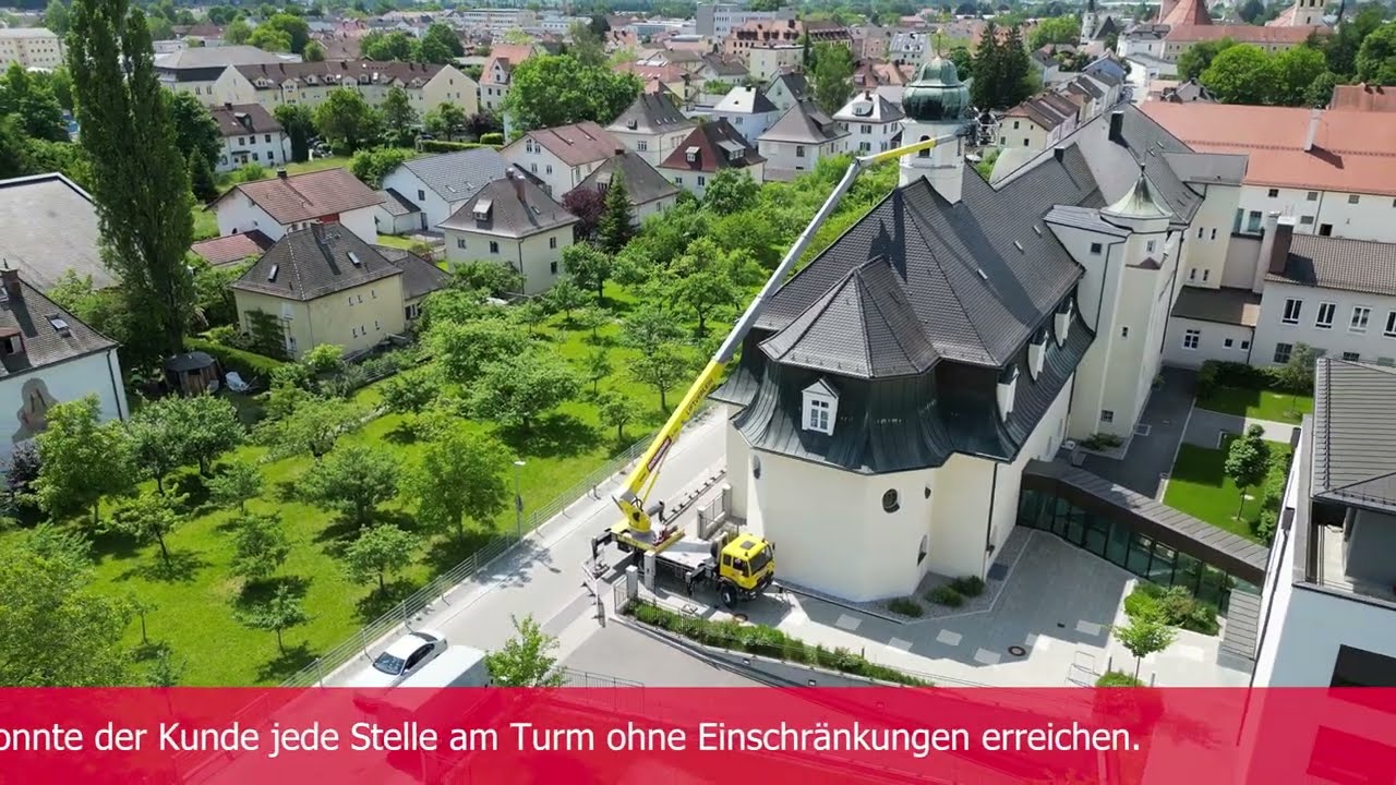 Rothlehner - Spenglerarbeiten am Klosterturm in Alt&ouml;tting mit unserer TL450