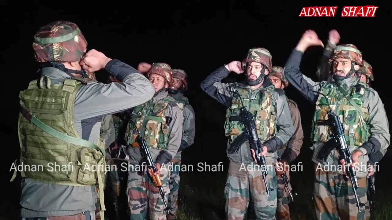 Army jawans intensifies Night patrolling along LOC in Michal Kupwara ahead of Independence Day.