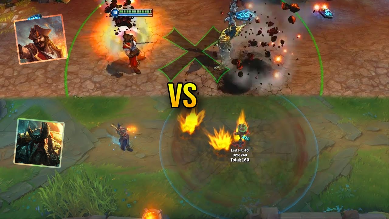 Gangplank: Before vs After Rework (2009 vs 2026) - Evolution of Gangplank - Comparison