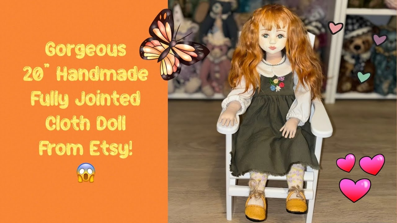 Handmade Cloth Doll (Fully Jointed) From Etsy! Unboxing & Review!