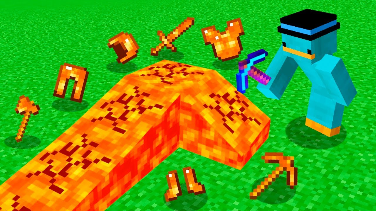 MINÉ LAVA EN MINECRAFT!