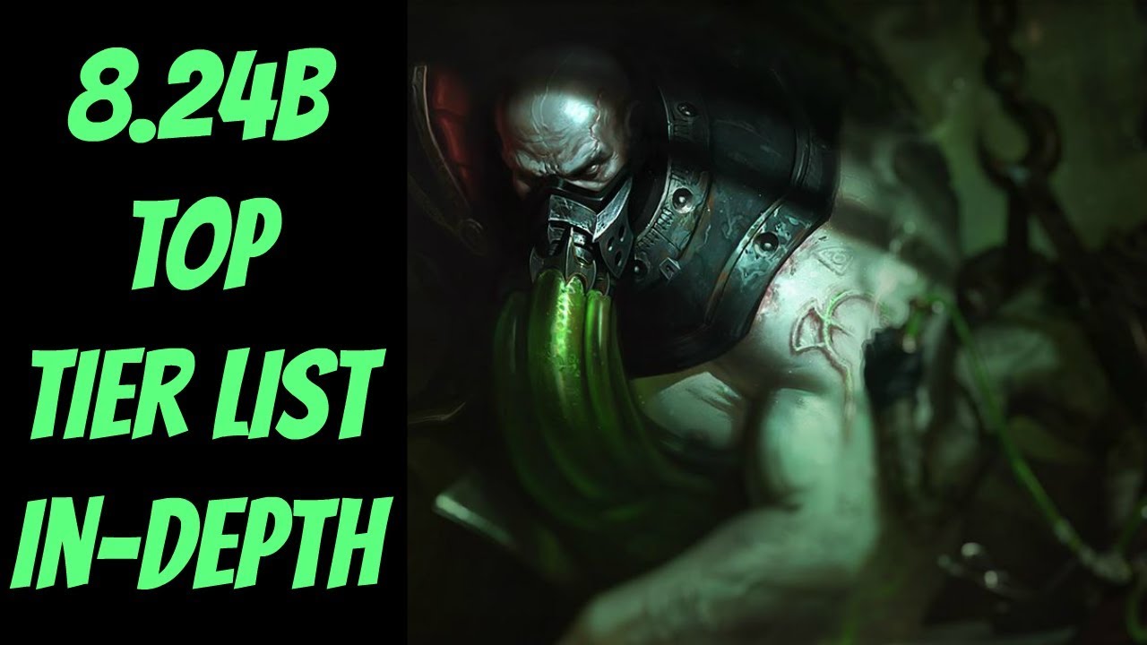 8.24B Top Tier List In-Depth -- Diamond Analysis -- League of Legends