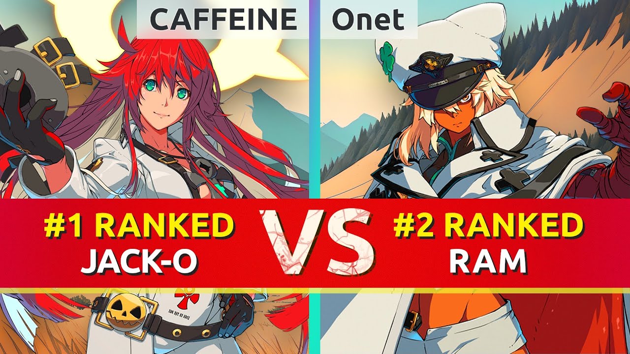 GGST ▰ CAFFEINE (#1 Ranked Jack-O) vs Onet (#2 Ranked Ramlethal). High Level Gameplay