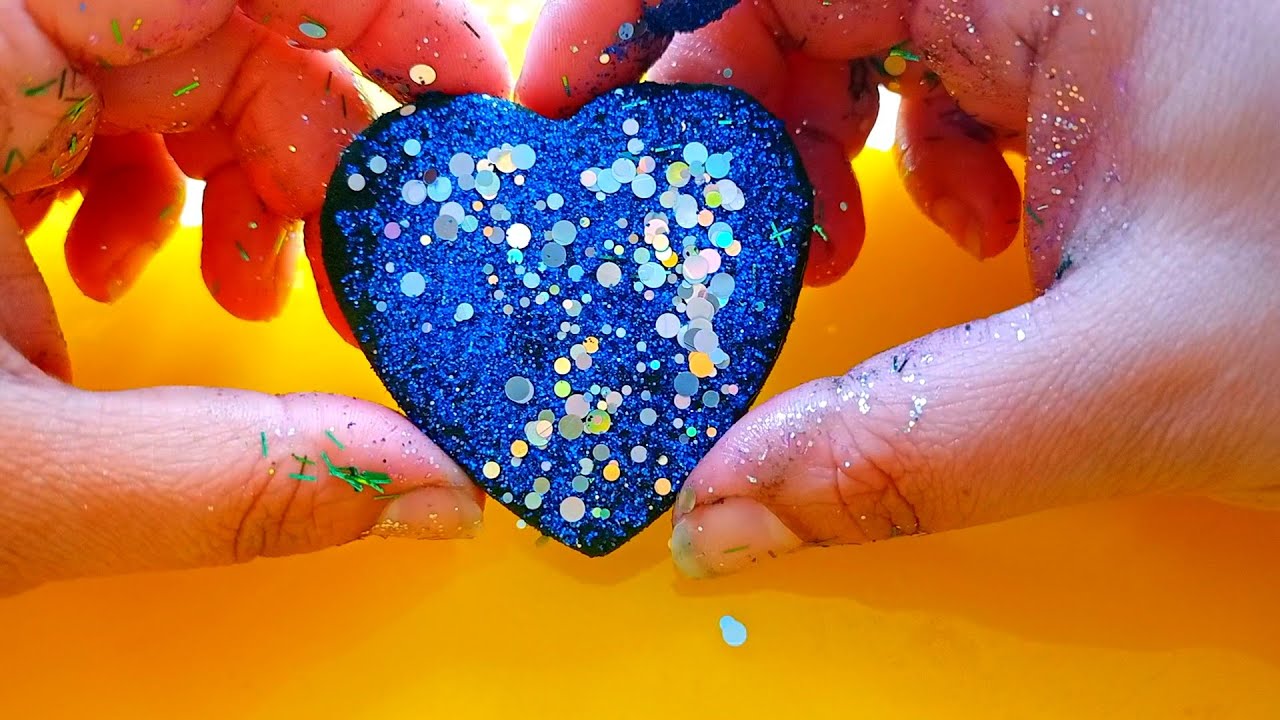 CRUSHING FLORAL FOAM WET THE COLOR GLITTER FOAM SATISFYING ASMR