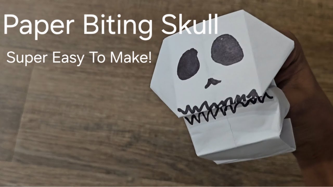 Paper Biting Skull | Super Easy To Make! 