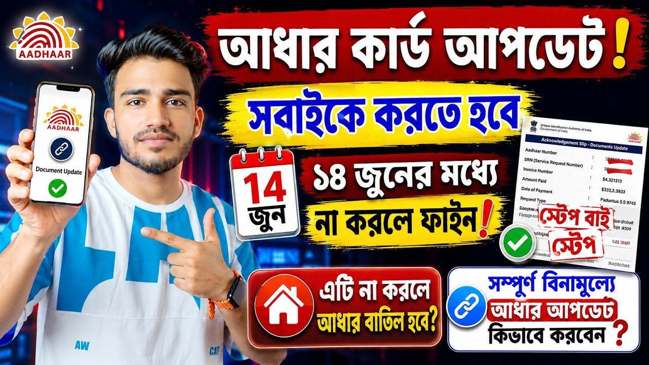 আধার কার্ড আপডেট: Aadhaar Card Document Update Online 😱| FREE Aadhaar Update Online ✅ | Sakib Tech 