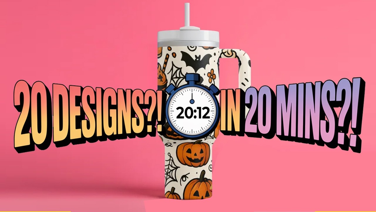 20 AI Tumbler Designs in 20 Minutes?! (Kittl + Etsy Demand Test)