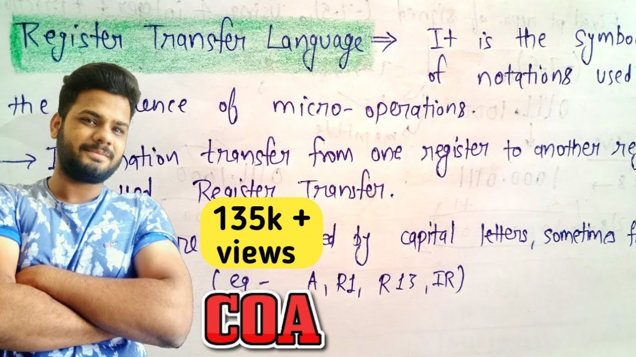 Register transfer language in computer architecture | COA | Lec-11