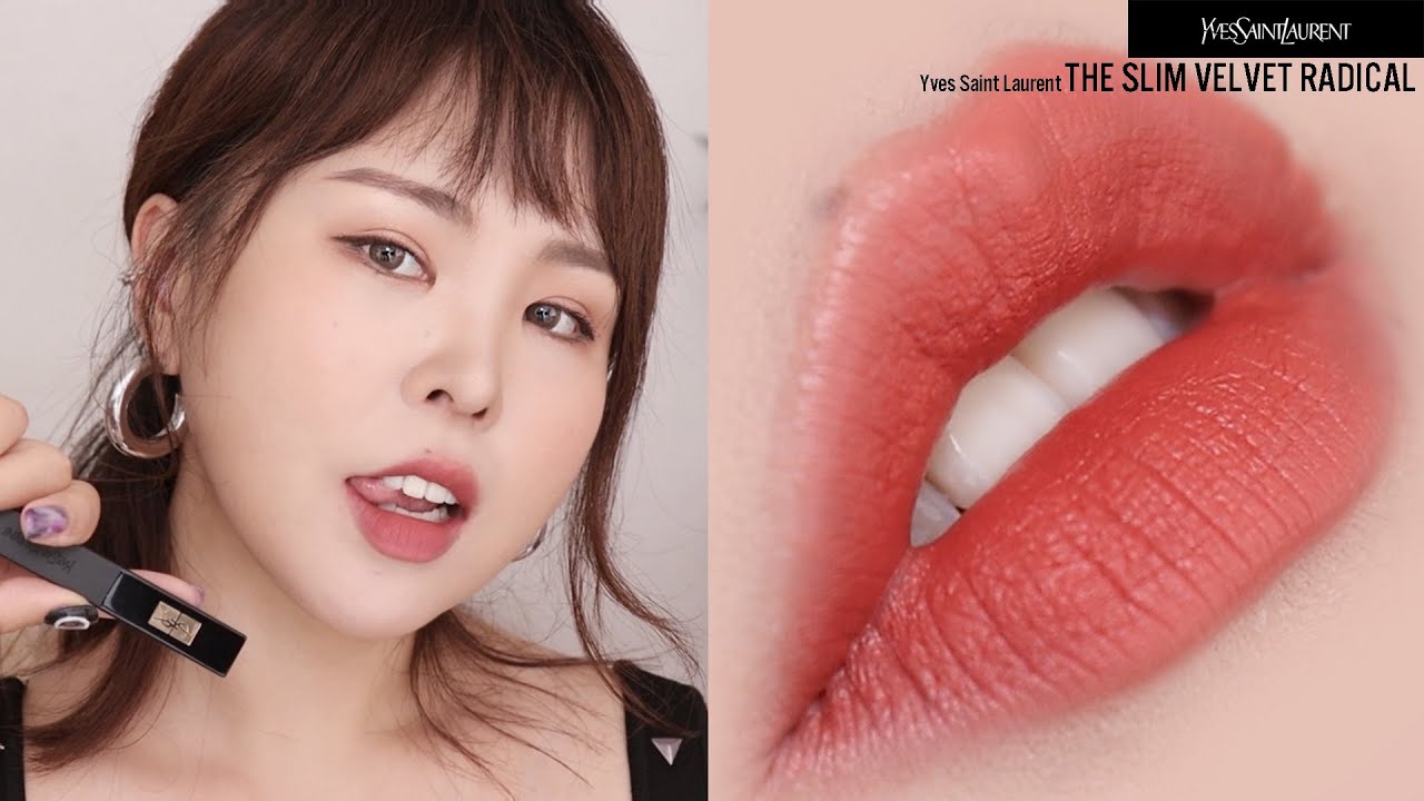 Q.입생로랑+벨벳=❓게다가 무려 신상💯입생로랑 더 슬림 벨벳 래디컬.디자인/컬러/제형에 계속 치임...Yves Saint Laurent THE SLIM VELVET RADICAL