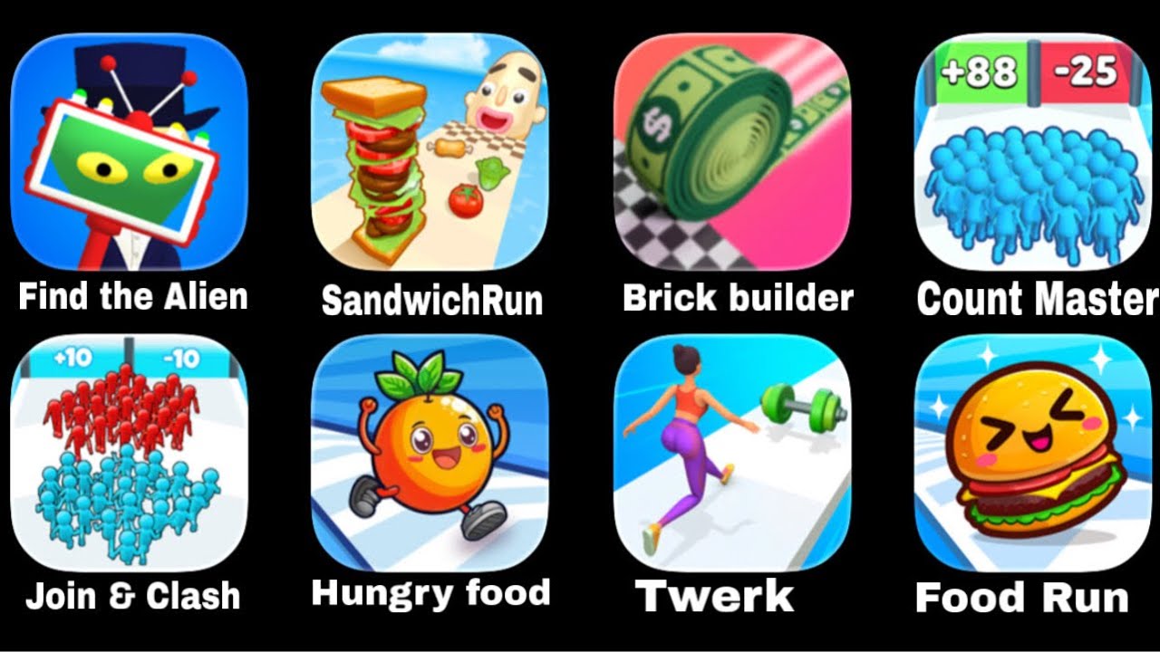 Find The Alien & Sandwich Run & join & Clash Food Run & Hungry Food Gameplay 