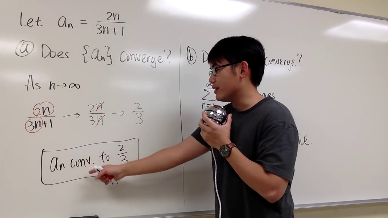 The convergence of a sequence vs convergence of a series, calculus 2 tutorial