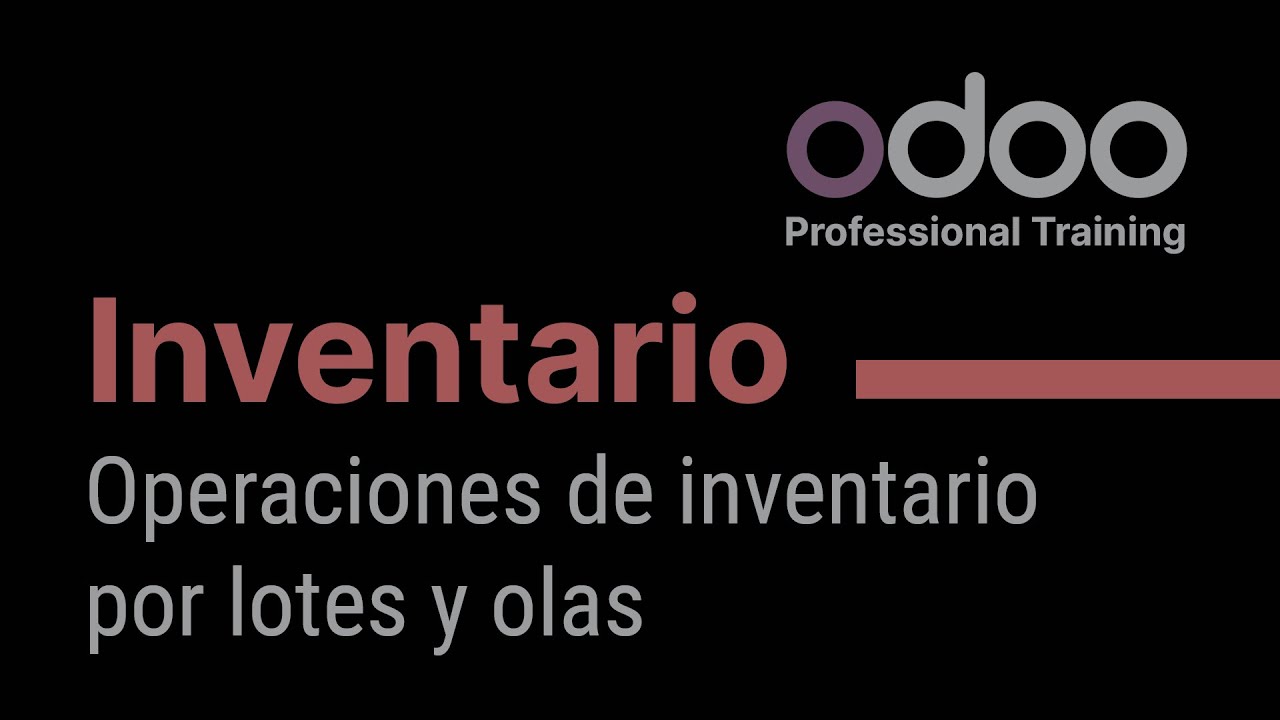 Inventario Odoo - Operaciones de inventario por lotes y olas