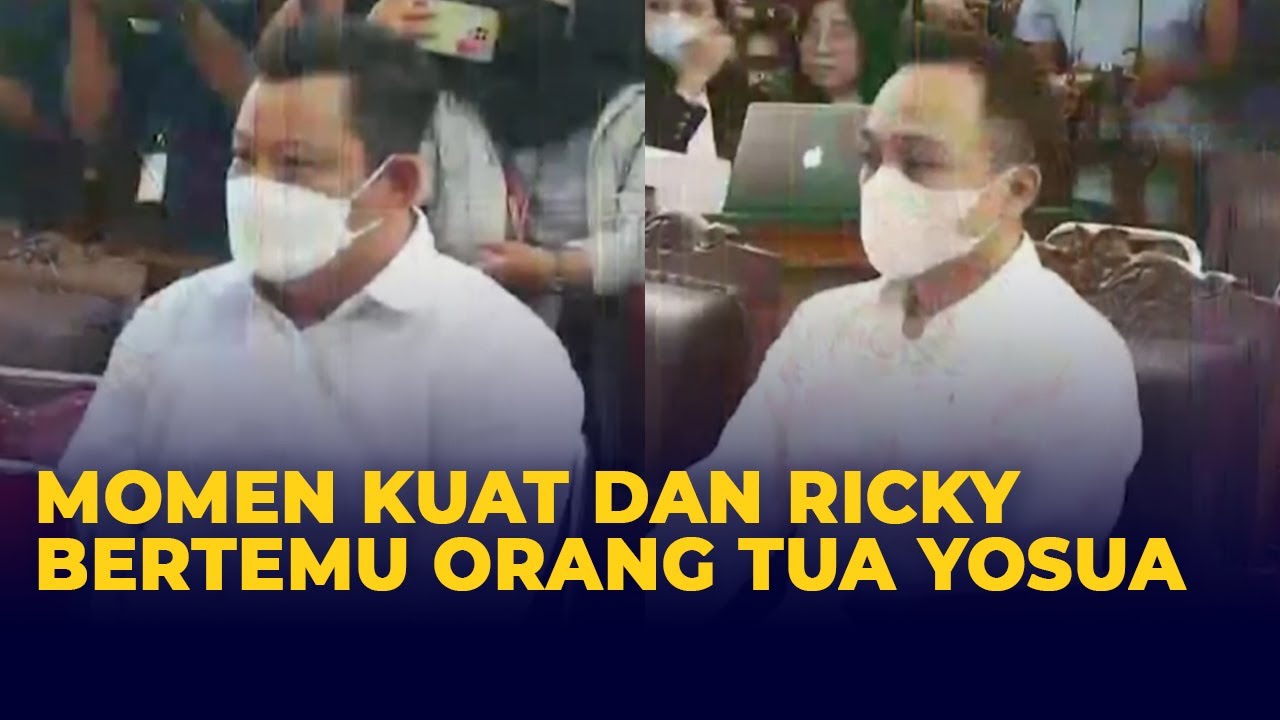 Ekspresi Kuat dan Ricky Bertemu Orang Tua Yosua Pertama Kali di PN Jaksel