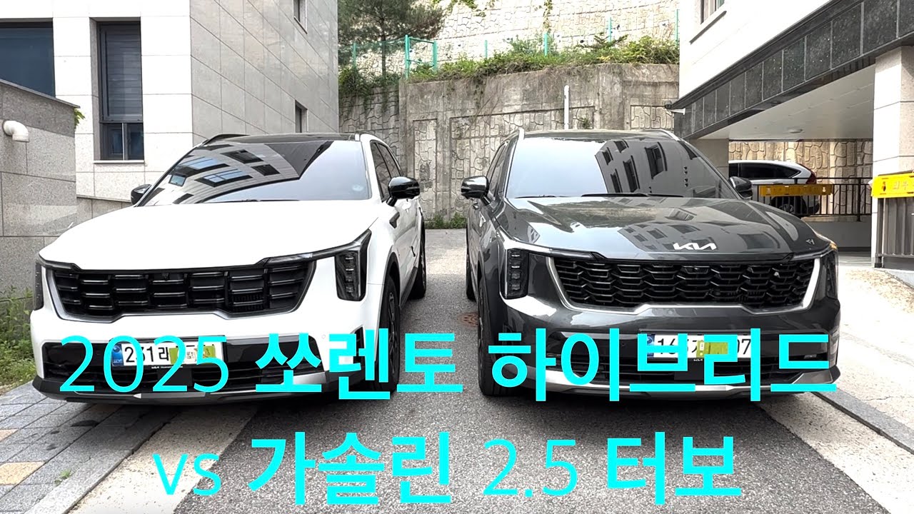 2025 쏘렌토 하이브리드와 가솔린 2.5 터보 비교 시승 | 어떤 모델이 더 좋을까?