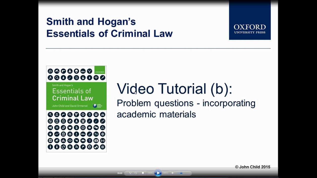 Problem questions - incorporating academic materials - Smith and Hogan’s Essentials of Criminal Law