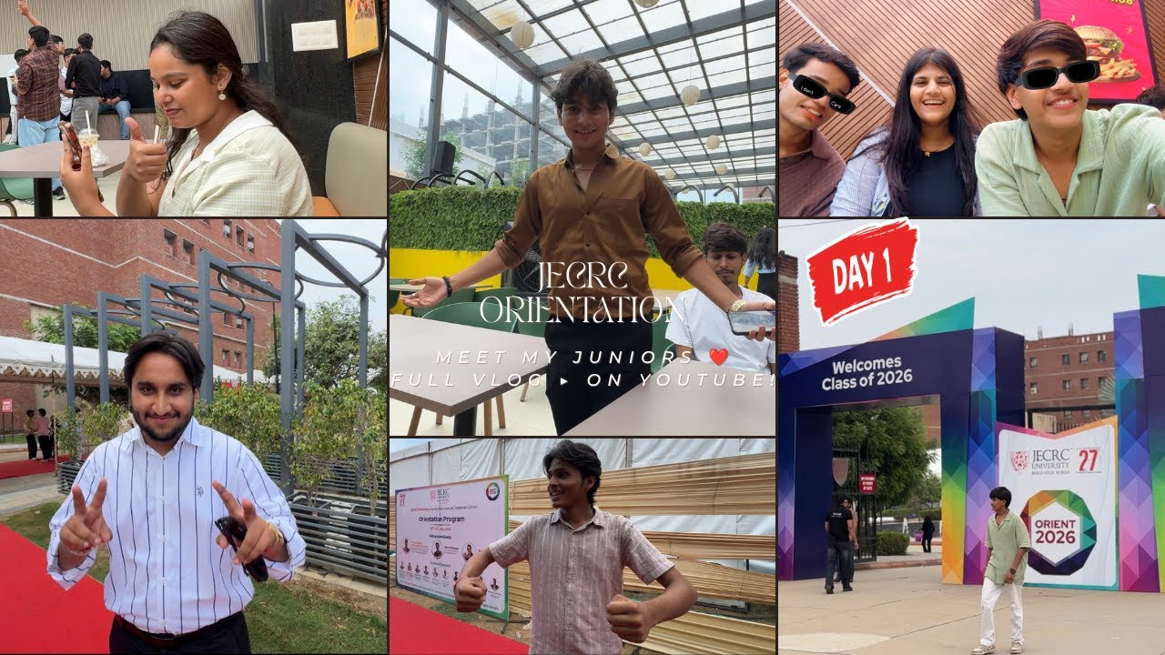 First Day with JECRC Freshers 😍 | Orientation Day 1 Full Vlog #raghavvlogs #jecrcuniversity
