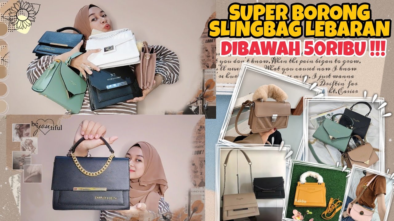 SHOPEE HAUL SLINGBAG LEBARAN UNDER 50K !!! MODEL TERBARUUU