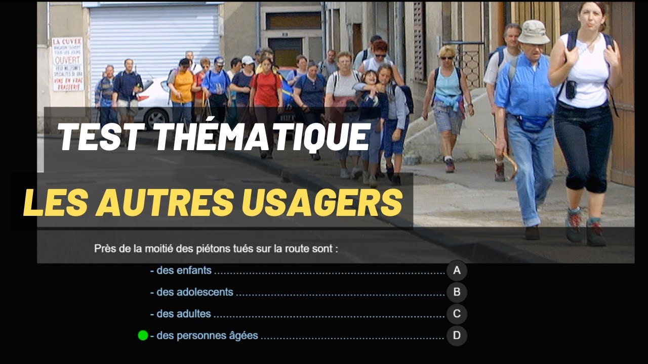 Test thématique : Les autres usagers de la route (12,5%) - 7 Q&R - Réussir le code de la route - S2