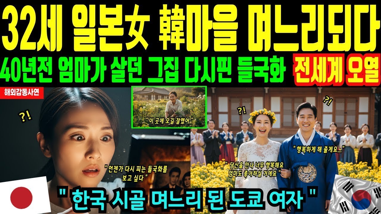 [해외감동사연] 일본 30대 여자 한국행! 32살 회사원이 모든 걸 버리고 한국으로 온 이유 | 한국 시골에 정착 전세계 감동 오열