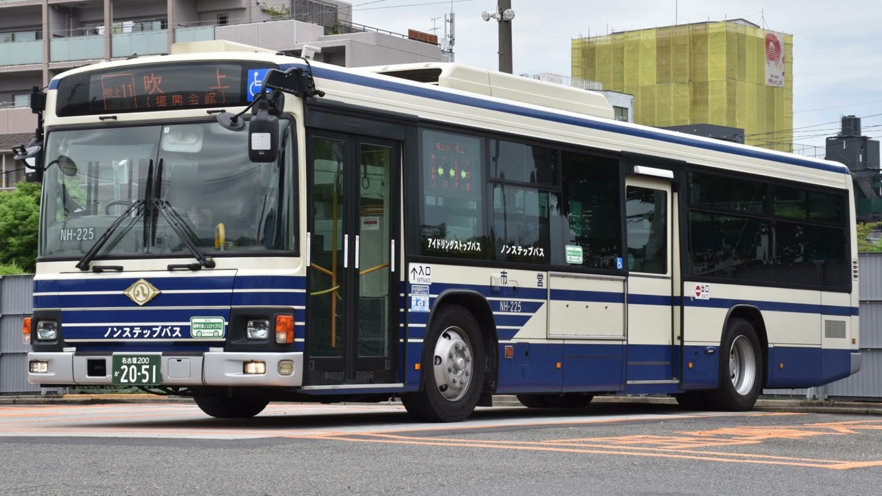 POWERモードで高回転！名古屋市営バス PDG-KV234N2 走行音