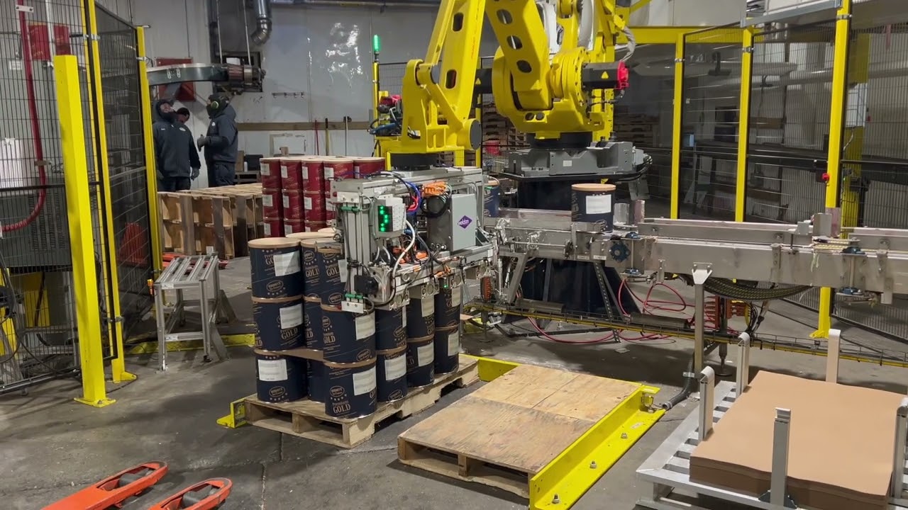 Weldon Solutions' Palletizing System in a Freezer