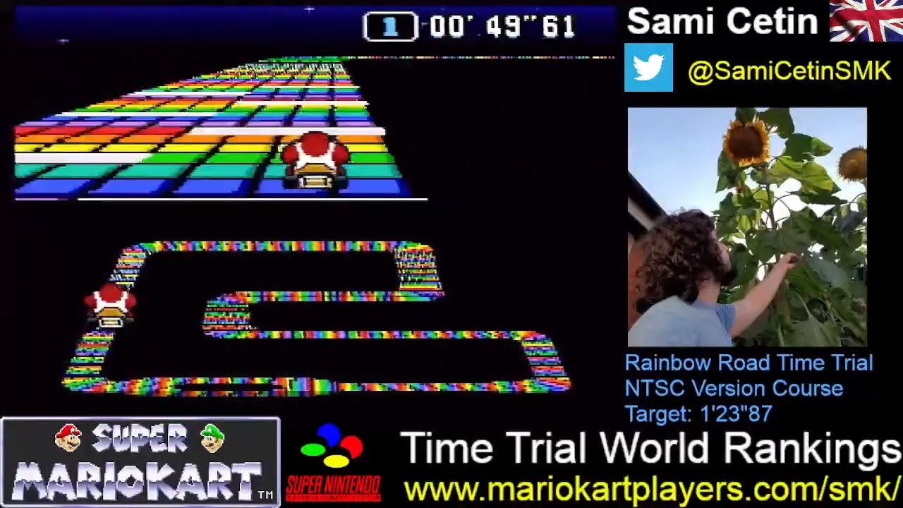 Rainbow Road NTSC Time Trial:  1'23