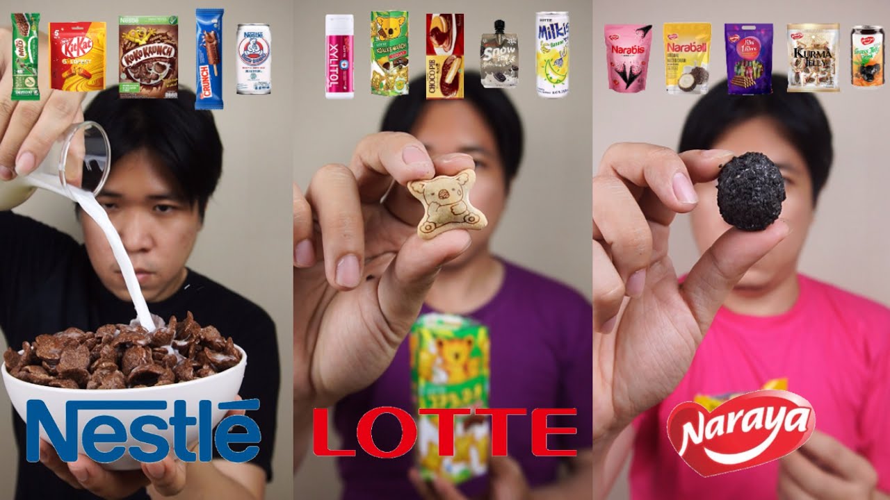 KOMPILASI MUKBANG SERBA NESTLE, LOTTE, DAN NARAYA