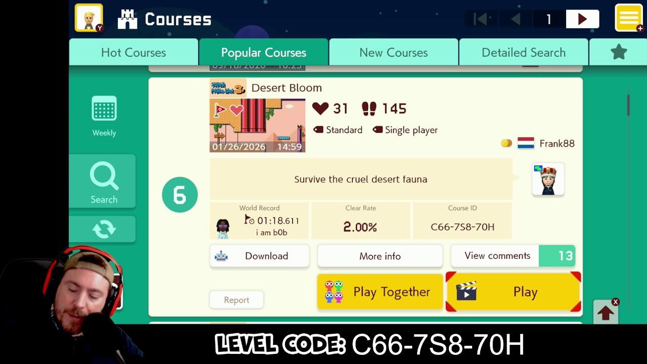 Endless Expert! (51 Lives | 1,296 Clears) Family Friendly Mario Maker 2 | Nintendo Switch 2
