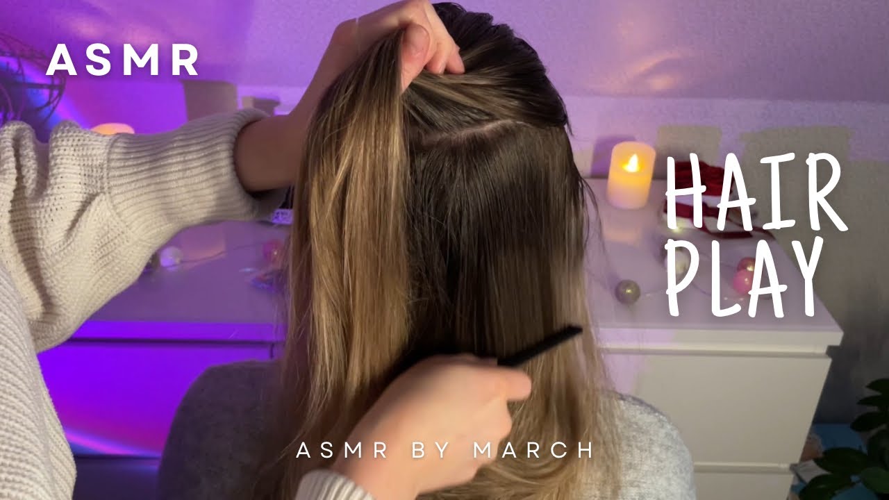 ASMR Hair Play 💜 Hair Styling | No talking