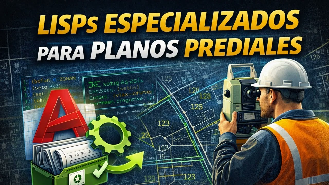 Cómo hacer planos prediales más rápido en AutoCAD (LISP)