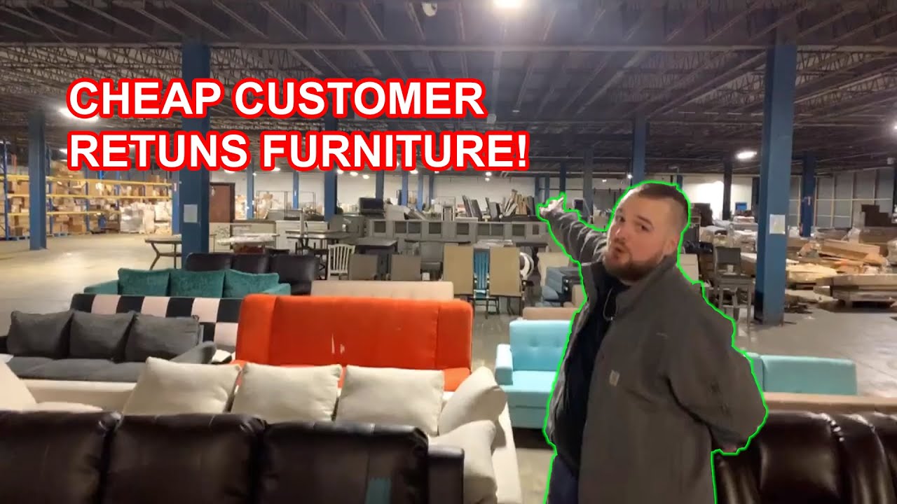 I DID A CUSTOMER RETURN FURNITURE LIQUIDATION WAREHOUSE WALKTHROUGH | CRAZY CHEAP FURNITURE!!!