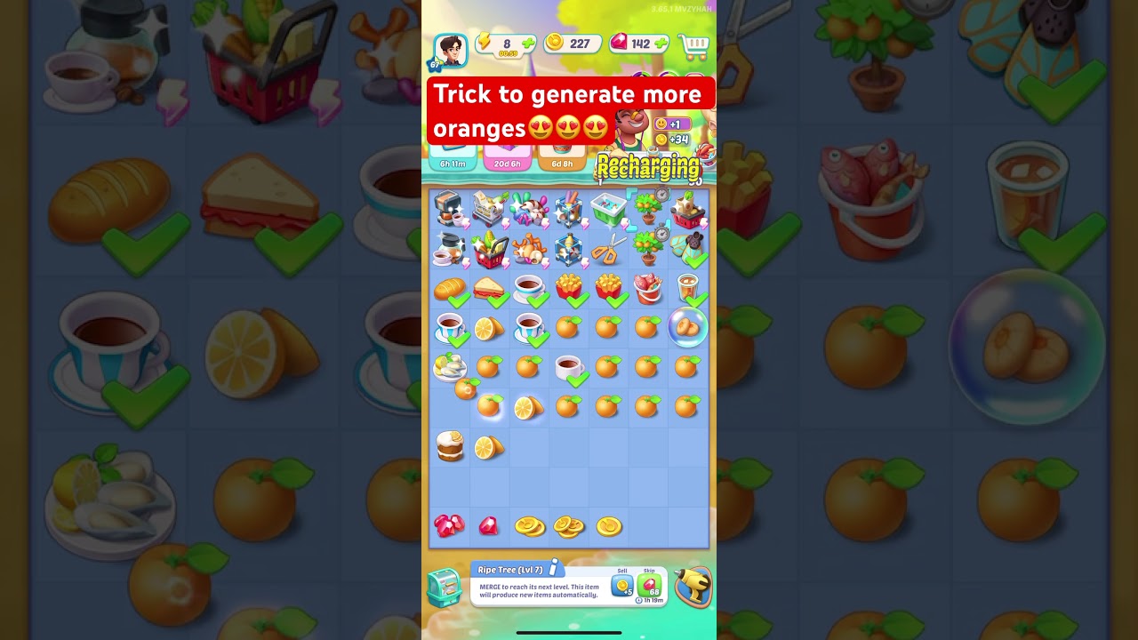 Gossip Harbor | trick to generate more oranges #games #gossipharbor #shorts