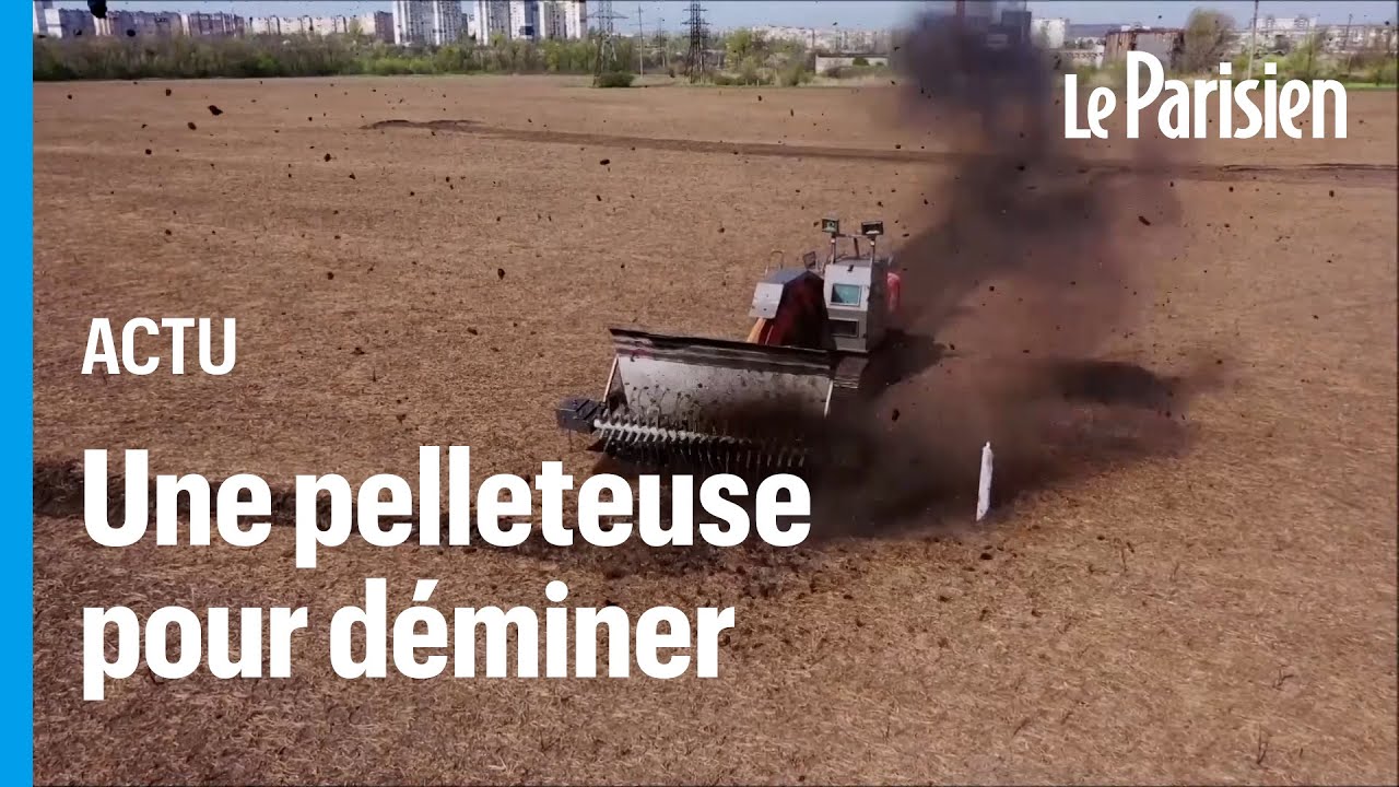 Ukraine : ils transforment une pelleteuse en engin de déminage contre les explosifs russes