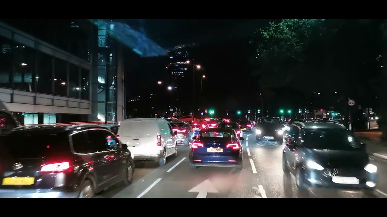 Driving in London at 2am. Canary Wharf to Ealing Broadway