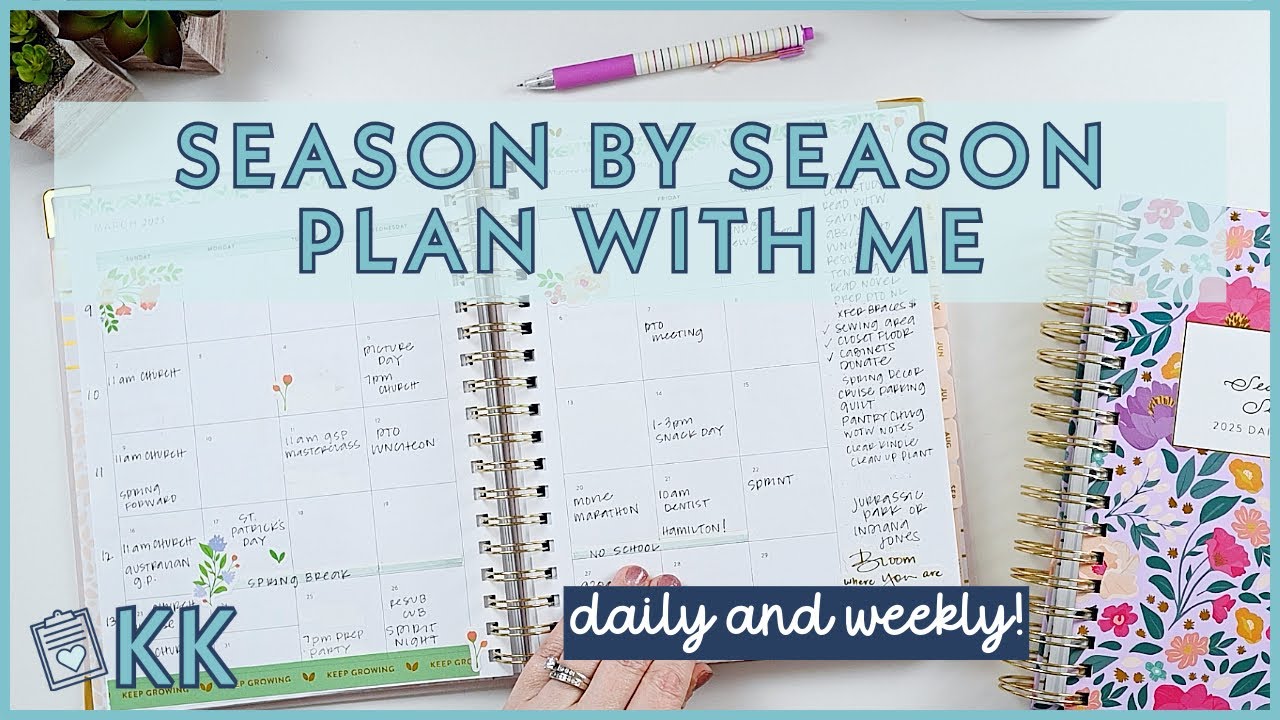 Season by Season Plan with Me Pen Only Weekly and Daily Planning in Cultivate What Matters Planners
