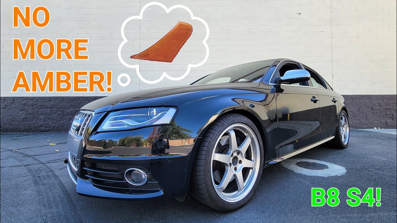Удаление/замена/модификация янтарных угловых линз на моем Audi B8 S4 Quattro 2010 года с турбонад...