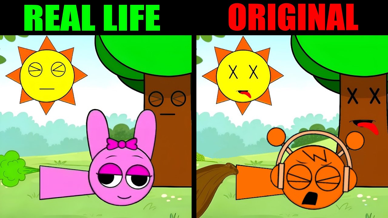 Best TikToks of Incredibox Sprunki | Pinky x Oren farted, who's stronger?💨💨💩 | REAL LIFE vs ORIGINAL