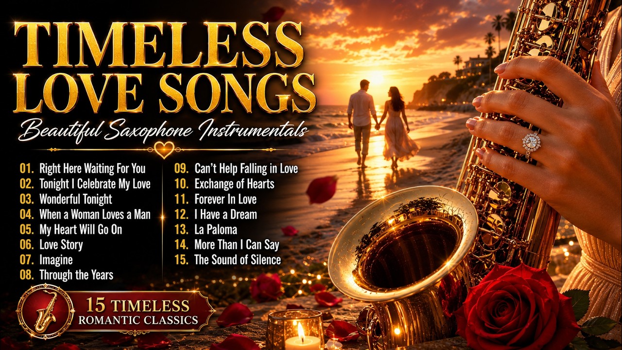 Saxophone Instrumental Love Songs 🎷 Timeless Romantic Hits for Relaxing & Dinner