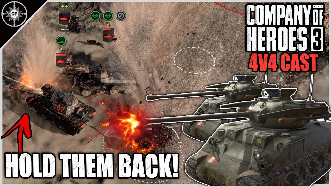Panzers Get Zeroed In by Allied Anti-Tank Units | 4v4 Black Gold | CoH3 Cast 2.0 #89