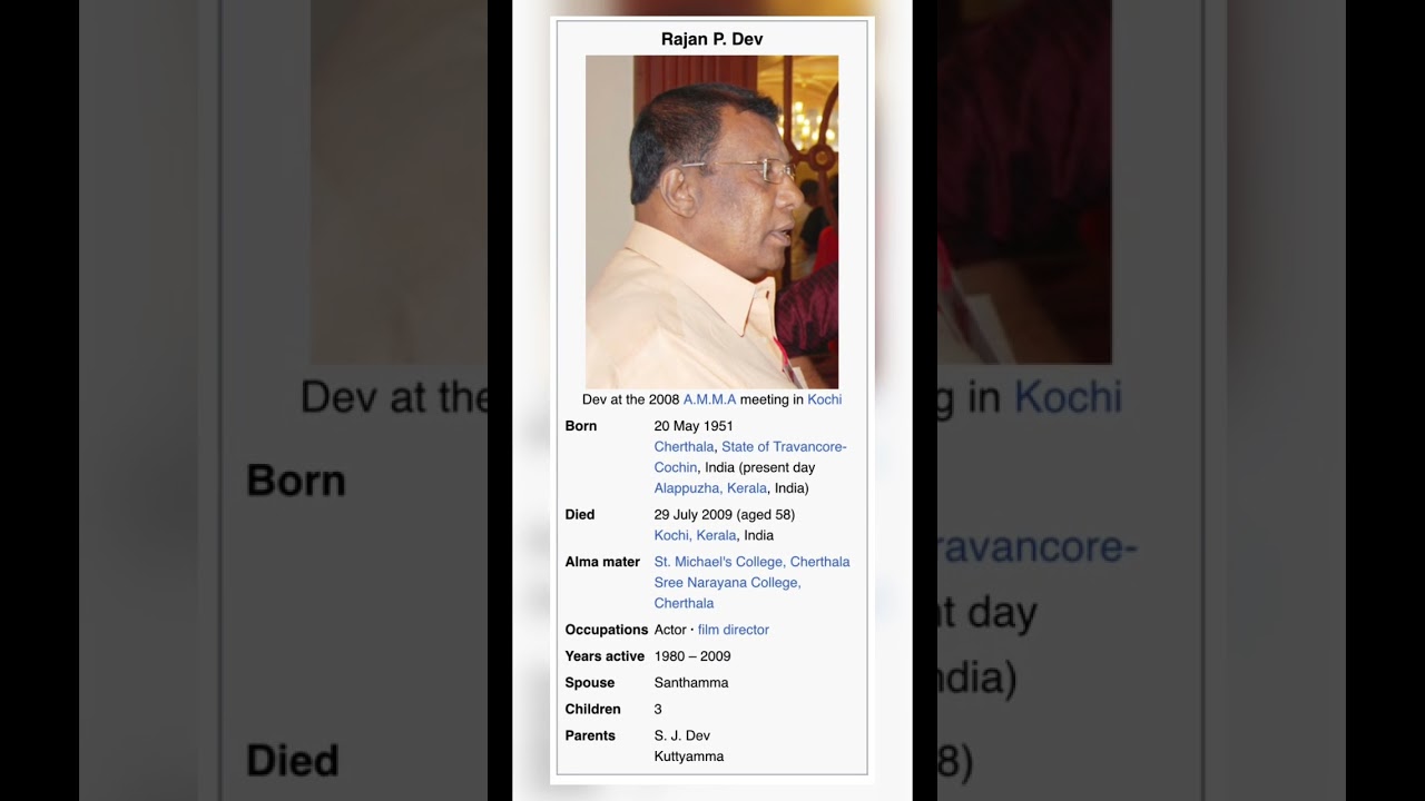 Rajan P Dev