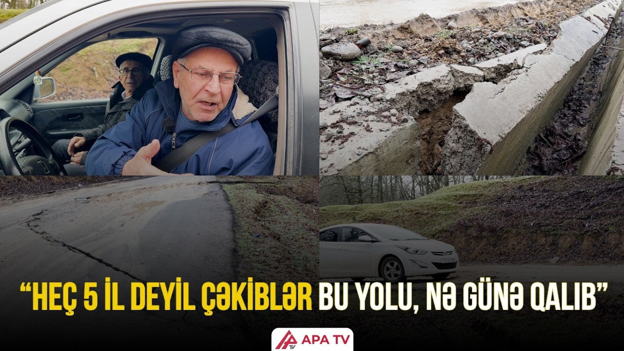 Lənkəranda 7 kəndi birləşdirən yolda sürüşmə baş verib | APA TV