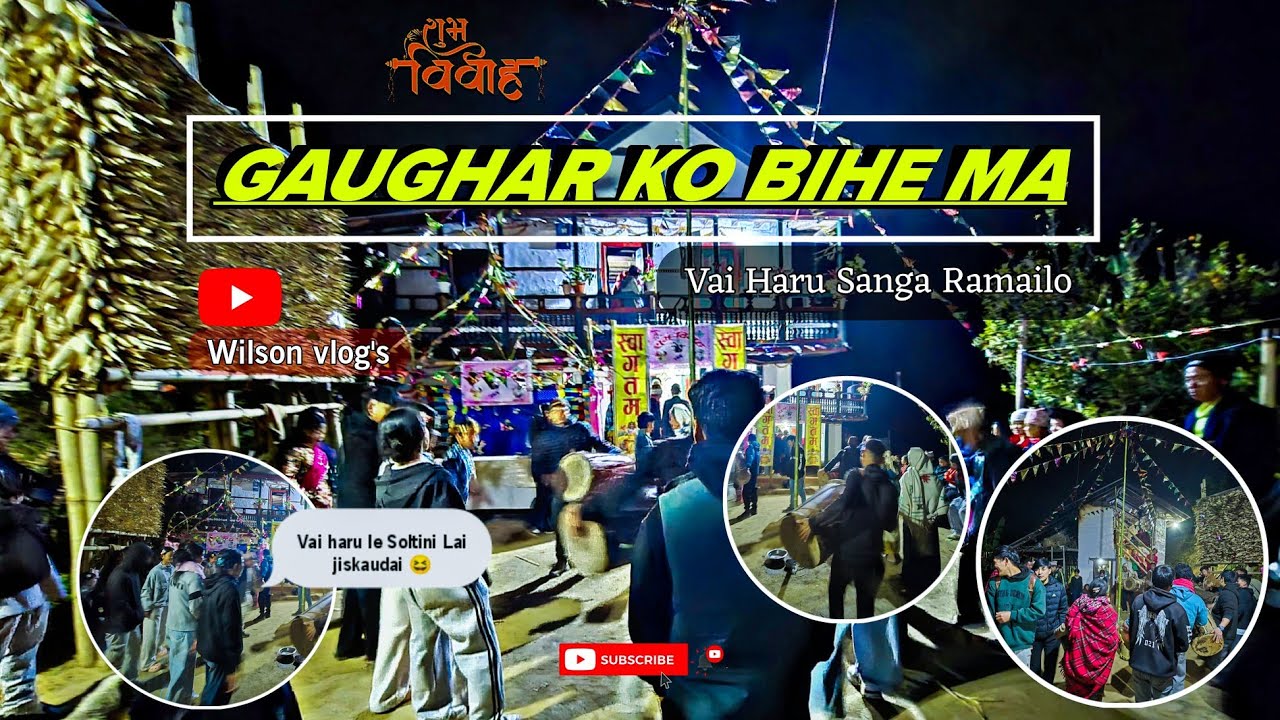 Limbu culture jalkaaudai, Vai haru sanga bihe night.