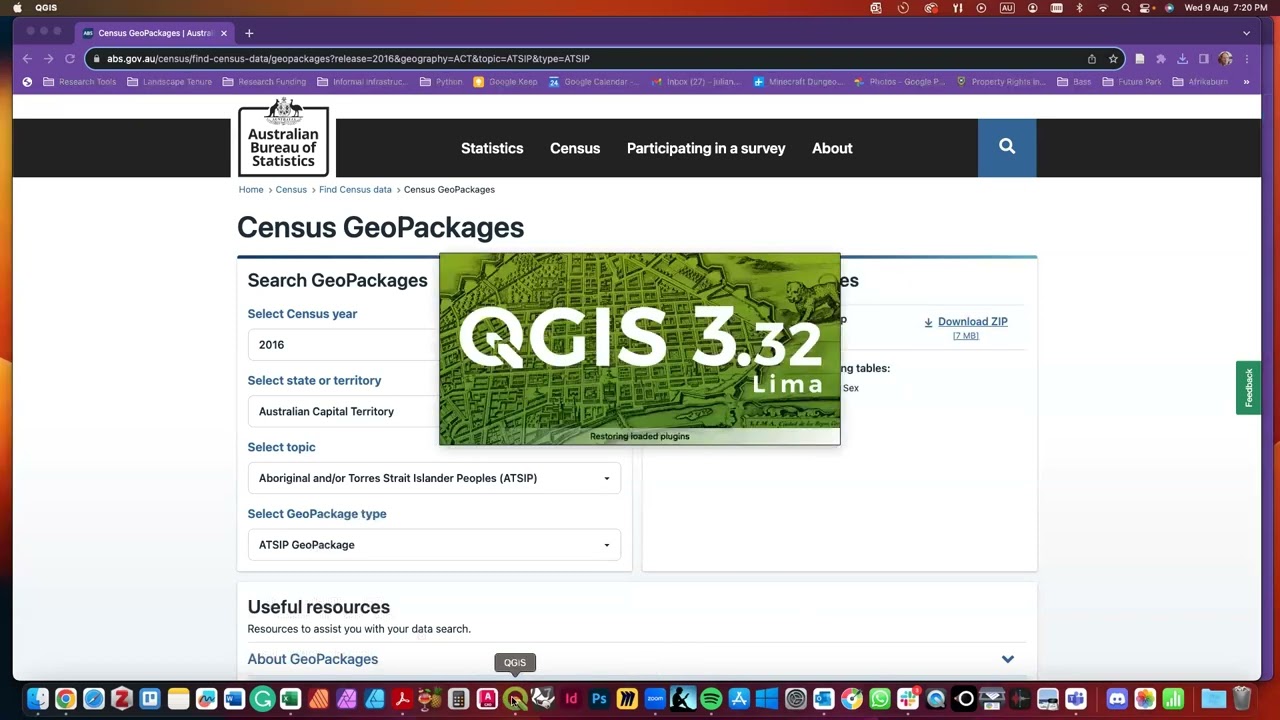 QGIS Introduction: ABS Census GeoPackages into QGIS