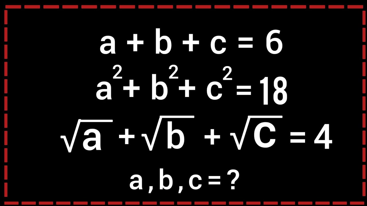 Vietnam | A Nice Math Olympiad Algebra Problem | Find a,b,c |