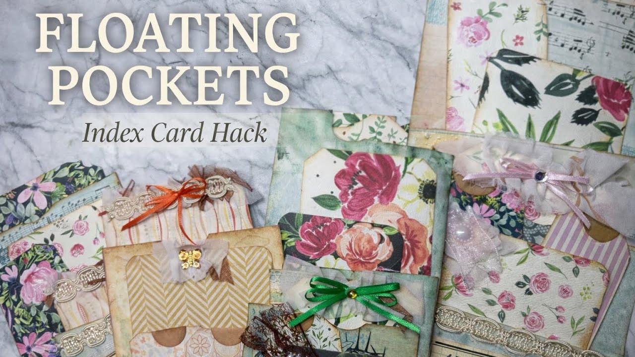 Index Card Hack: Floating Stacked Pockets (Beginner Junk Journal Tutorial)