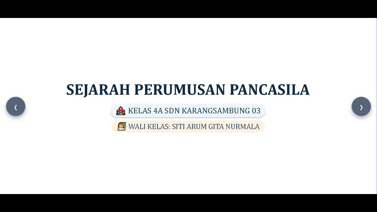 SEJARAH PERUMUSAN PANCASILA