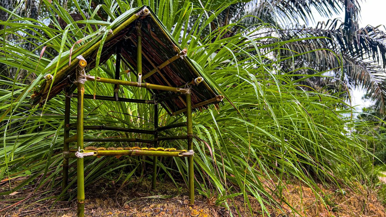 Rain Sounds for Sleep - The Sound of Heavy Rain in a Misty Garden in the Afternoon