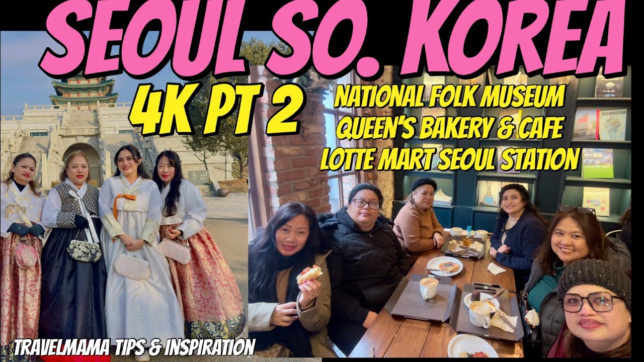 SOUTH KOREA VLOG Part 2 | National Folk Museum | Seoul Station Lotte Mart Rotary Sushi Queen’s Cafe