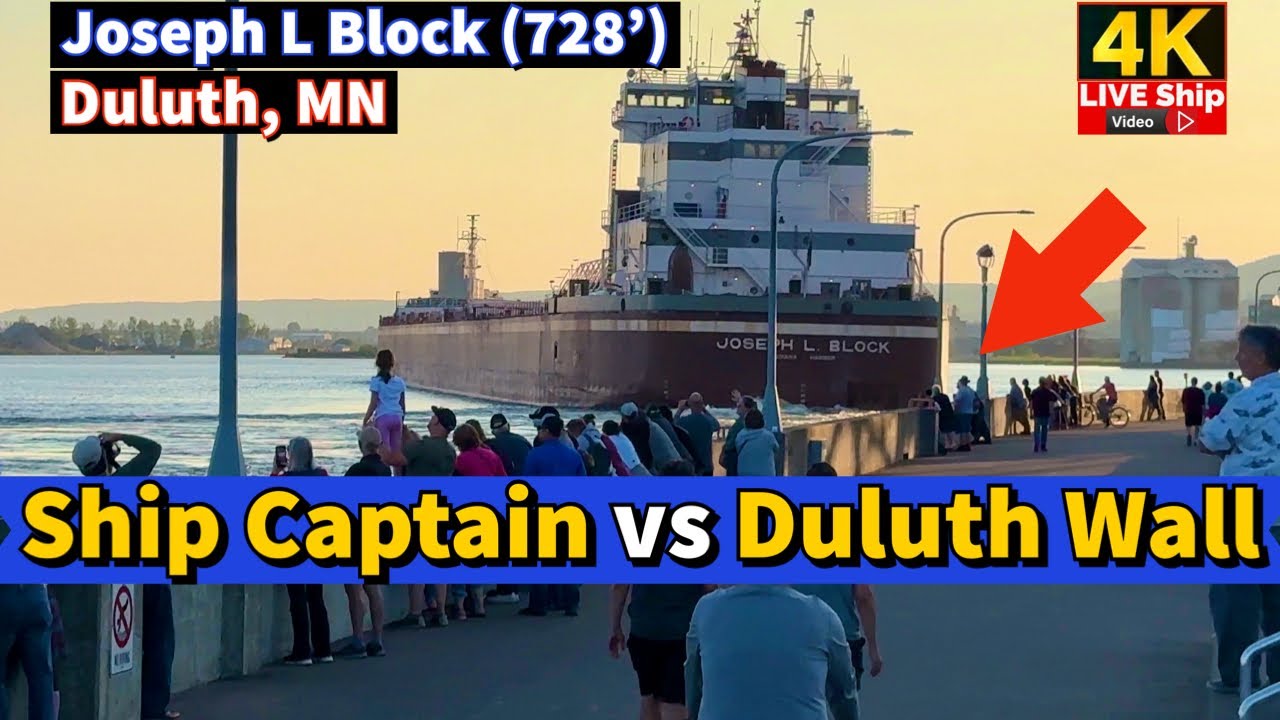 ⚓️Ship vs Wall - Turn drifts close to Wall! Joseph L Block in Duluth, MN