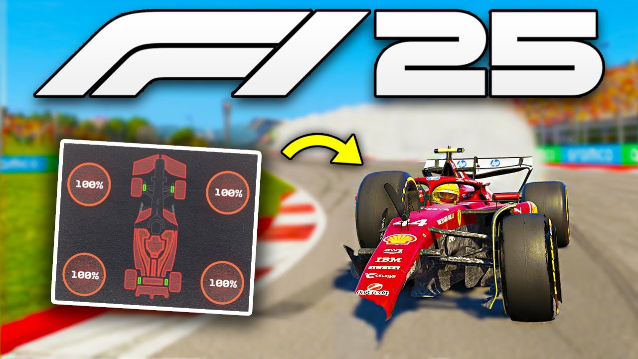 Насколько медленным является поврежденный на 100% автомобиль F1 25?
